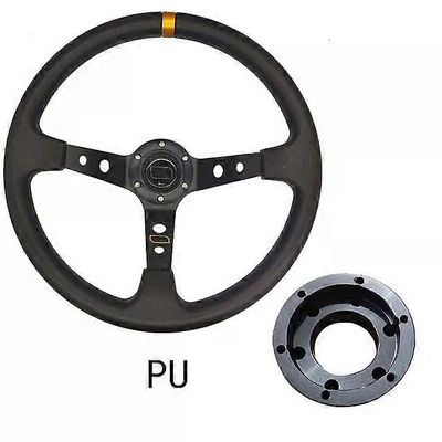 Pu Auto Racing Ohjauspyörät Deep Corn Drifting Sport -ohjauspyörä sopii Logitech G29 G920 13/14 tuuman ohjauspyörän sovittimelle - Ohjaus Whee Aset...