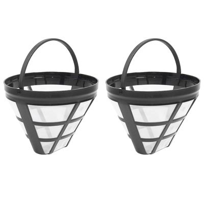 2pack No.4 Uudelleenkäytettävä kahvinkeittimen korisuodatin Ninjalle, sopii useimpiin 8-12 kupin korin tiputuskahviin Mac mustavalko