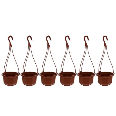 6 sarjaa roikkuu kukkaruukku muovi mehevä istutuskone koristeellinen orkidea ripustusruukku Punainen 25X9.8CM
