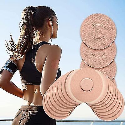 Sensordeksler for Freestyle Libre, sensorlimplastre Vanntett CGM-sensorbeskyttelse Ingen lim 20pcs Brown