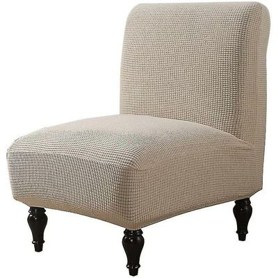 Sædestol betræk uden armlæn Stretch lænestol slipcover lænestol slipcover stol slipcover uden armlæn stretch, beige