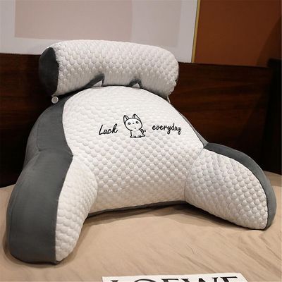 Reading Pillow For Bed Back Rest Korsryggstøtte Arm Seat Cushion Lounger Pad Pad Grå B