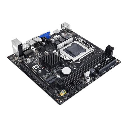 H61s datamaskin Hovedkort LGA 1155 2xDDR3 spor Opptil 16g PCI-e 16x 100m Ethernet Itx H61 stasjonær PC M Svart