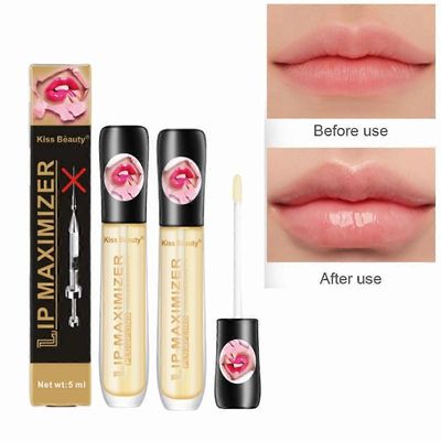 2kpl Lip Plumper Extreme Lip Gloss Maximizer Plump Volume Isommat huulet Kosteuttavat Vähennä huulten hienoja juonteita