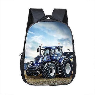 12 tuuman maatilan traktorin tulostus lasten koulureppu pojat tytöt päiväkodin reppu vauvan taaperon reppu lasten kirjalaukkulahja 12farmtrack06cw