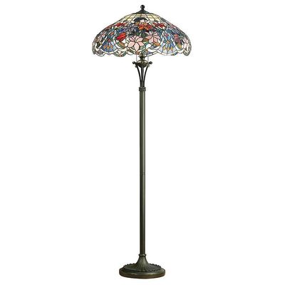 Interiors 1900 Lighting 2 Lys gulvlampe Mørk bronze, Tiffany Glas, E27