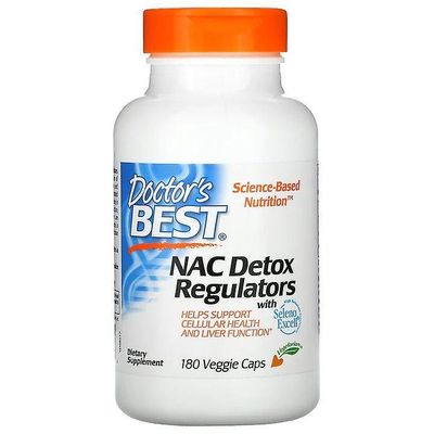 Doctor's Best Lääkärin parhaat NAC Detox -säätimet Vcaps 180