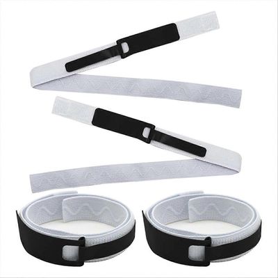 Foley-katetrin pidike virtsateiden jalkapantojen pidikkeille, 4 kpl, joustava, musta