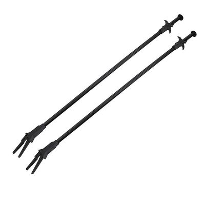 2kpl 50cm suorat ja vinot pinsetit akvaariosäiliö vesikasvien pihdit pinsetit työkalut akvaariokasveille (musta) 50X2X0.5cm