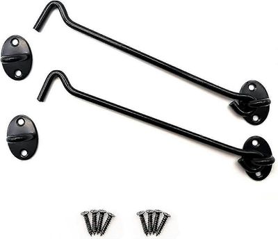 2 kpl ruostumattomasta teräksestä valmistetut myrskykoukut hyttikoukut kiinnitysruuveilla navetan oveen, kylpyhuoneeseen, ikkunaan, iding-oveen (20...