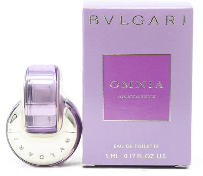 Omnia Amethyste by Bvlgari eau de toilette miniatyyri 0.17oz suihke Uusi laatikolla 0.17 oz