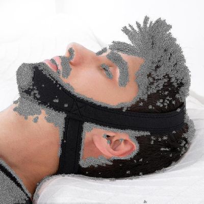 justerbar anti snore stopp snorking hake stropp belte for å sove Svart