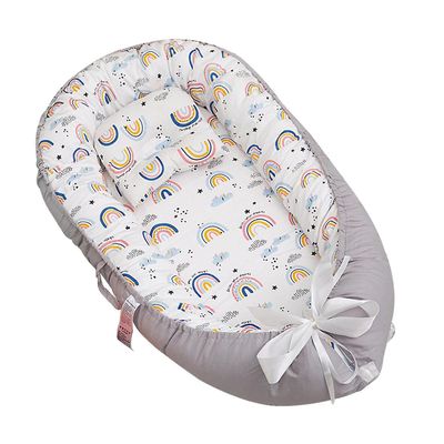 2023 Ny Hot Baby Lounger Baby Nest Samsoving for baby 0-12m, myk pustende bomull justerbar Ne C