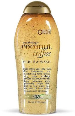 Ogx kookos kahvin kuorinta & pesu, 19,5 oz