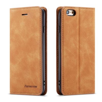 FORWENW Fantasy Series Silky Touch nahkainen lompakon jalusta iPhone 6s / 6: lle Ruskea iPhone 6s 4.7-inch