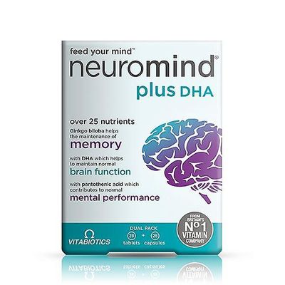 Vitabiotics Neuromind Plus Omega 3 DHA Aivojen ravitsemukselliset tukilisät -56