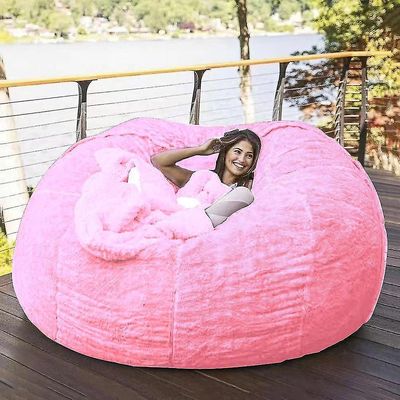 Lazy Sofa Bean Bag Kunstig pels Bean Bag (bønne poser Only) rosa 180x90cm
