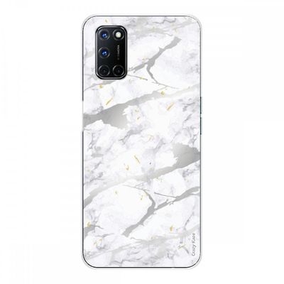 Crazy Kase Skrog til Oppo A72 i blød silikone 1 mm, grå marmoreffekt
