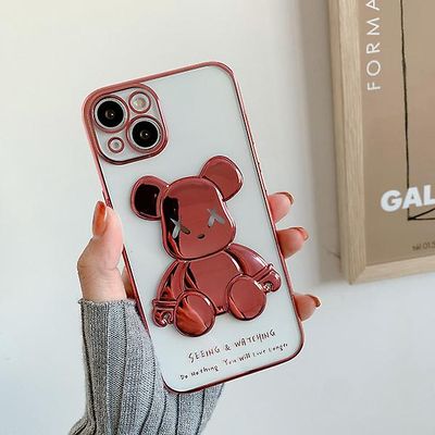 Tegneserie Bjørn Mønster elektroplating Soft Tpu tegneserie gennemsigtig mobiltelefon sag 6 iPhone11pro