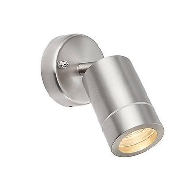 Saxby Lighting (Poole) Palin Udendørs Spotlight Børstet rustfrit stål, Glas IP44, GU10