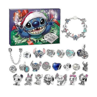 Anime Disney Lilo &; Stitch Alloy Charm Tarvikkeet Joulu Joulukalenteri Rannekoru Kaulakoru Rihkama DIY Korut Lähtölaskenta Kalenteri-Y3