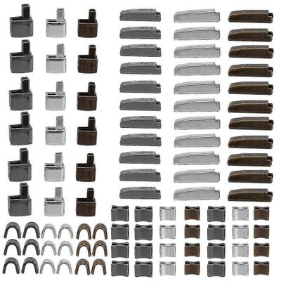 120 metallisen vetoketjun liukukiskokorjaussarja, jossa on 4 kokoa liukupäitä, pohjakiinnittimiä, pysäyttimiä ja kiinnitystappeja vaatteille, lauku...