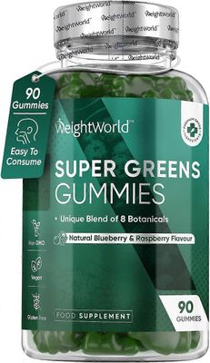 WeightWorld Super Greens Gummies - 90 monivitamiinimarjanmakuista - Energia ja immuniteetti
