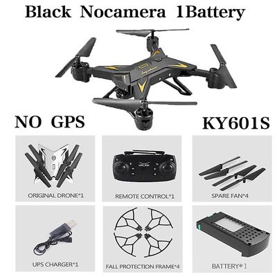 Sajygv Ny Ky601G Quadcopter drone med GPS 2000 meter kontrolafstand rc helikopter med 5G 4K HD kamera Ky601s Ny sort nocamera 1BA