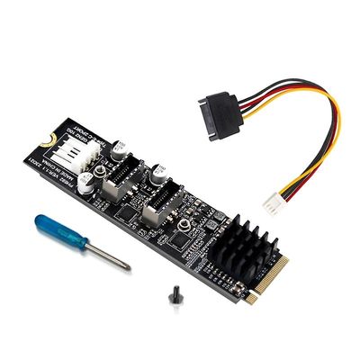 10 Gbps 2-port USB3 til NVME PCIE-utvidelseskort M2 NVME-hovedkort til USB 3.1