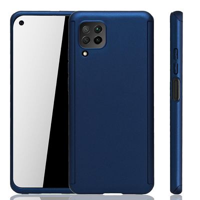 König Taske Mobiltelefonbeskytter til Huawei P40 Lite Fuld Case Cover Screen Protector Kofanger Blå