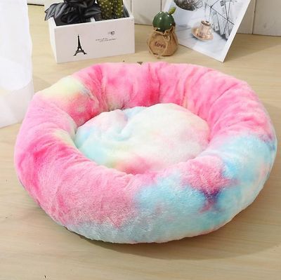 Witdreamer Farverig plys Donut Form Pet Soveseng Pink M