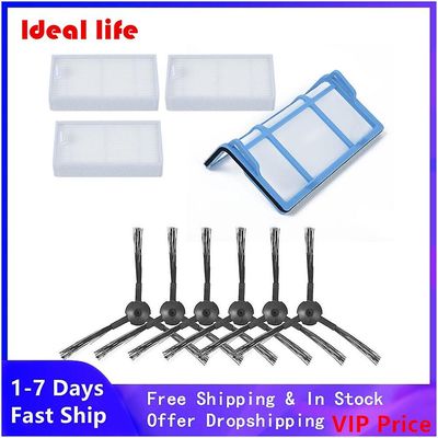 Filter side børste til Ilife Zaco V3 V3s V5 V5s V5s Pro for Medion Md16192 Md18500 Md18501 Md18600 Hjørne Pensler Robot Fejemaskine