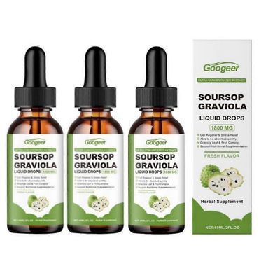 1-3x Naturesours orgaaninen soursop-uute, Naturesours Soursop multivitamiinipisarat 3pcs