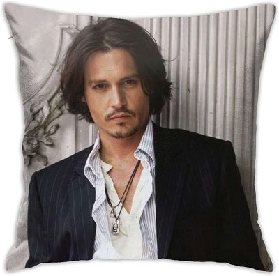 AB-Johnny Depp putetrekk polyester myk dekorativ firkantet kaste putevar putetrekk Luksus putevar for stue sofa soverom bil