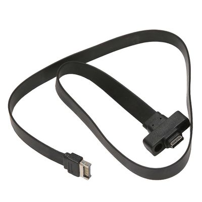 USB 3.1 etupaneelin tyypin E - tyypin C jatkokaapeli, Gen 2 (10 Gbit/s) sisäinen sovitinkaapeli, jossa on musta