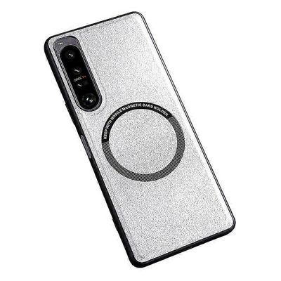 Sony Xperia 1 V magneettinen ohut kotelo pu nahkainen PC-tpu-puhelimen suojus, joka on yhteensopiva Magsafen kanssa Valkoinen