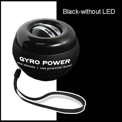 Led gyroskopisk powerball autostart range gyro power håndled bold med counter arm hånd muskel kraft træner fitness udstyr Sort-uden LED