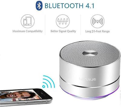 Lenrue langaton Bluetooth-kaiutin Harmaa 2.7x2.7x1.8 Inch