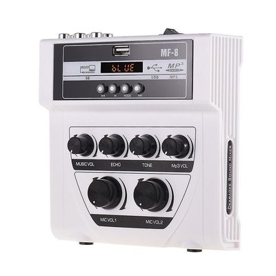 Allbestlife Mini Karaoke Sound Audio Mixer Stereo Echo Mixers hvid eu