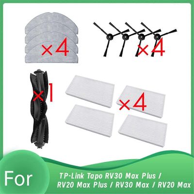 RV20 / RV30 / RV30 Max / RV20 Max -robotti-imurin pääsivuharja ja moppisuodatin