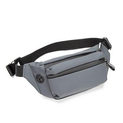 Fanny Pack Mænd Kvinder Vandtæt Crossbody Talje Bæltetaske Pung Hoftepose Rejsesport Grå