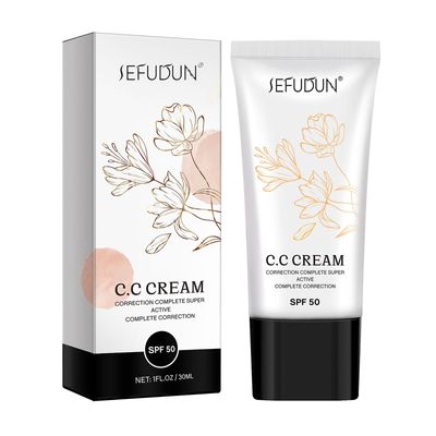 unbrand Cc Cream Farvekorrigerende Selvjustering til Moden Hud Kosmetisk Cc Cream Naturlig farve