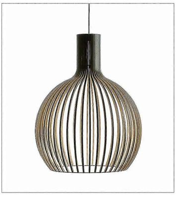 Moderni puinen riippuvalaisin olohuoneen sisustukseen, musta roikkuva lamppu, puinen kattokruunu, valaisimet Dia45cm