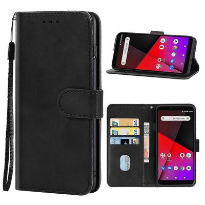 Vodafone Smart X9 aito nahkakotelo suojauksella Musta