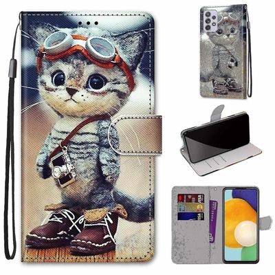 Kotelo yhteensopivalle Samsung Galaxy A33 5g Creative Pattern Tui Magneettikortin pidikkeen lompakolle - Kissanpentu