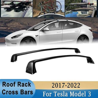 Scitoo Takstativ kryssstenger for Tesla Model 3 2017-2022 Aluminium taktopp for kano kajakk Bagasjeholder: 165 kg last