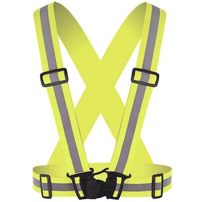 Liltop Hej Vis Sikkerhed Høj synlighed Vest Gear Justerbar Reflekterende Bælte Rem Vest Gul One Size
