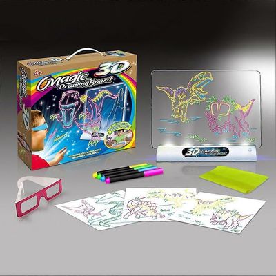 1 setti 3D-piirustuspöytälelut luova taide taikataulu kynällä opettavainen lelulahja