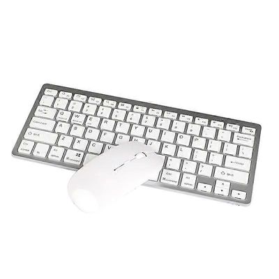 X5 2 in 1 erittäin ohut langaton Bluetooth-mininäppäimistö + Bluetooth-hiirisarja, tuki Win / Android / IOS-järjestelmälle Hopea