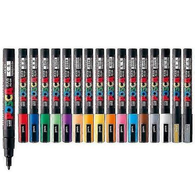 1kpl Uni Posca PC-3m maalimerkki - erittäin hieno luodinkärki 0,9-1,3mm taidemerkkikynät vesipohjaiset 24 väriä saatavilla - Art Markers - Glitter ...